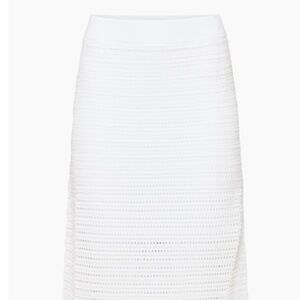 Aritzia Babaton knit midi bodycon skirt size small white